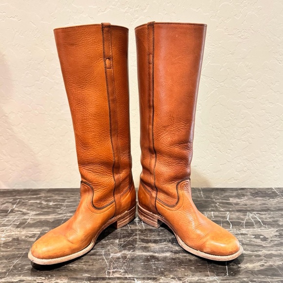 Frye Tan Leather Riding Boots - Picture 7 of 9